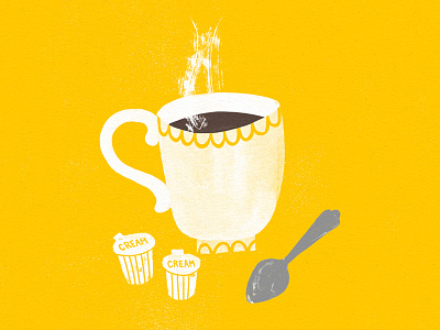 Coffee and Cream Thursday coffee cream digital illustration sketch watercolour