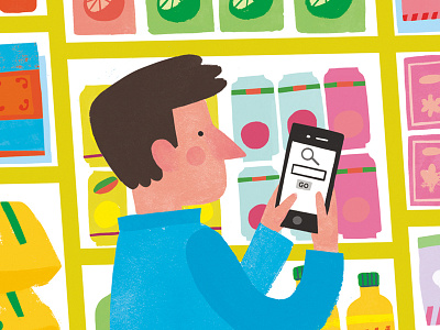 Swerve colour editorial grocery illustration tech