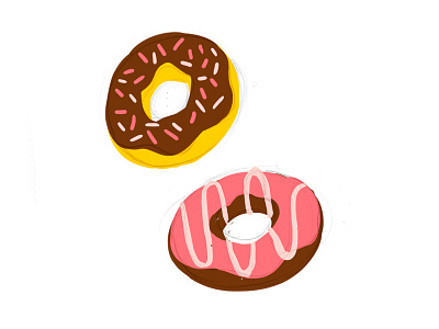 Donuts dessert donuts illustration roughs sketch sweets