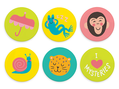 Murilla Gorilla Buttons buttons characters icons illustration promotional