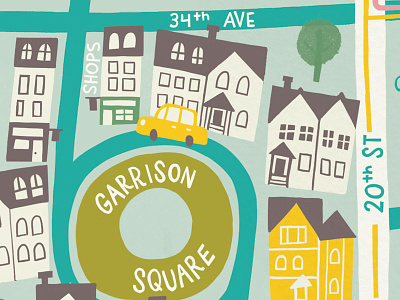Map Snippet calgary illustrated map illustration map