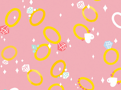 Ring Toss diamonds illustration pattern rings sparkle