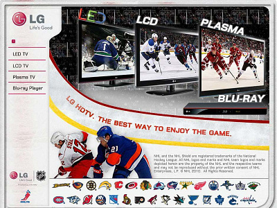 LG TV Product page interactive web design