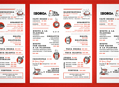 Pio Lindo_Menu editorial editorial design menu menu design red and black