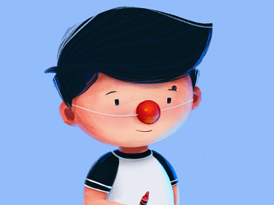 Little clown digital art illustration kids illustration procreate
