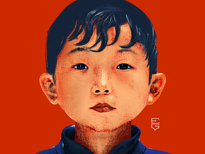 Chinese boy adobe fresco digital art ilustration