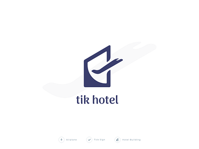 Logo Design airplane logo branding design hotel logo icon logo logo design minimal minimal logo tick logo trip logo طراحی لوگو لوگو