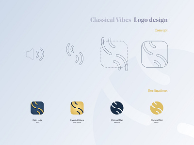 Classical Vibes Music App - Logo concept app brand branding colors concept gradient graphic grid idendity logo logo app logo design logodesign logotype music music app scalability study ui visual