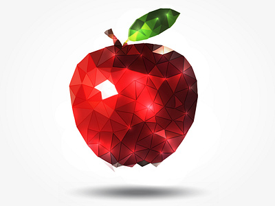 A crazy abstract apple abstract design icon illustration illustrator cc logo low poly vector web