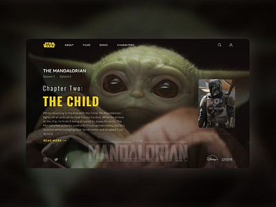 Star War |The Mandalorian | Baby Yoda | Concept design website design ui ux web website