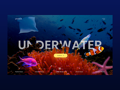 Underwater | Concept website concept design ui ux web webdesign website website concept