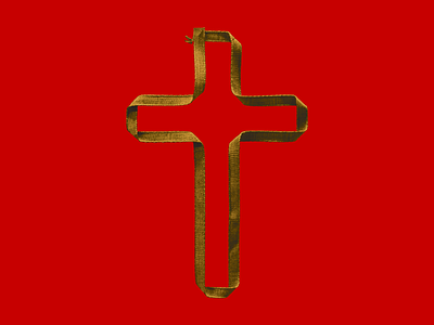 Cross Icon christmas cross icon ribbon