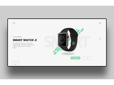 Smart watch Landing page art branding clean design flat layout logo minimal mobile tablet app tablet mockup type typography ui ux vector web webdesign website wesite