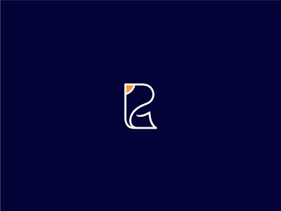 R penguin minimal logo brand identity branding design identity illustration logo logo design vector