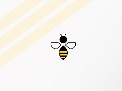 Bee Initial logo brand identity branding design identity illustration logo logo design vector