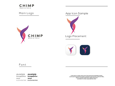 Chimp Initial logo brand identity branding design identity illustration logo logo design vector