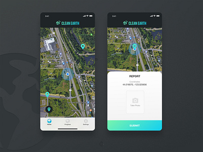 Clean Earth app concept design ui
