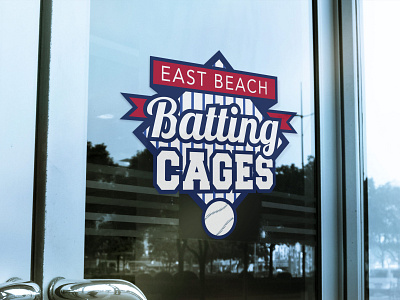 Batting Cages Logo badge logo baseball branding logo sports branding sports logo typography