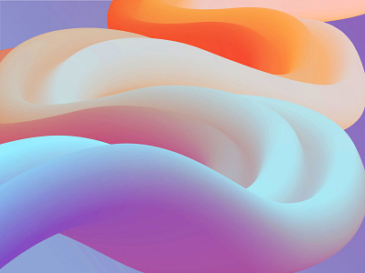 Cloud Slides 3d app colorful gradient illustration ui ux vector web