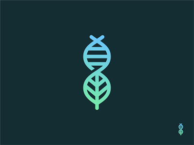 Genome Logo branding dna flat genes genome gradient helix icon logo medical minimal phenotype startup