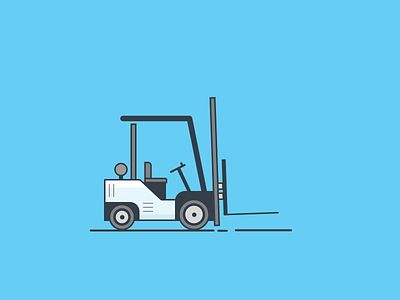 Forklift Illustration blue forklift illustration vector