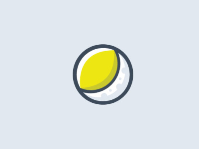 lemoon design illustration lemon logo minimalist moon
