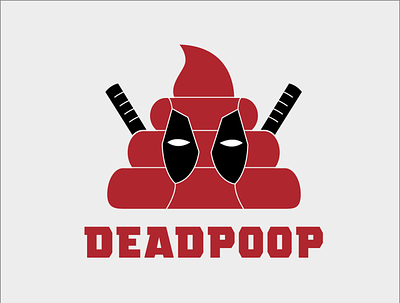 deadpoop comedy dead deadpool design illustration logo poop vector