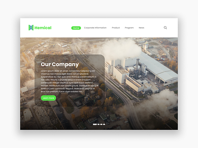 Chemical Factory Landing Page chemical factory green landing page web website