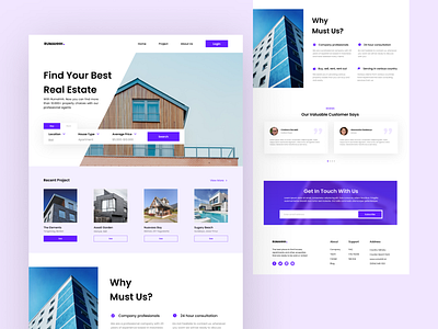 Real Estate Home Page UI Design - Rumahhh.