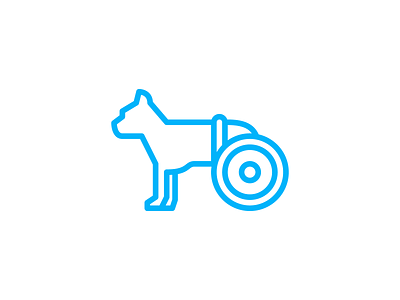 Dog Wheel Icon animal icon artificial leg bionic leg dog dog icon icon line line icon outline outline icon pet icon pictogram puppy icon symbol wheel for dog