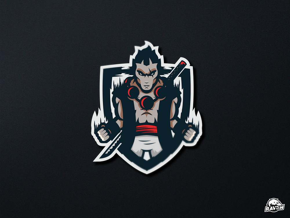 Warrior Mascot Logo by Raven on Dribbble