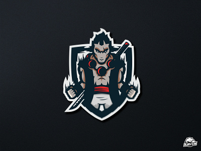 Warrior Mascot Logo branding design esport esportlogo esports gaming gaminglogo illustration logo mascot mascotlogo ninja samurai sport warrior