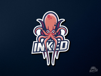 Inked Mascot Logo branding character design esportlogo esports gaming illustration inked logo mascot mascot design mascotlogo octopus sports vector