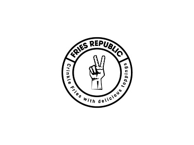 Fries Republic Logo blackandwhite brand designer branding fries logo logo design logo designer logos restaurant restaurant logo vector yasser hassan