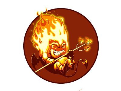 Devil Flame art artwork design devil drawing esportlogo fire forsale illustration logo skull teedesign