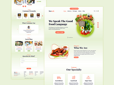 Restaurant Website UI Design