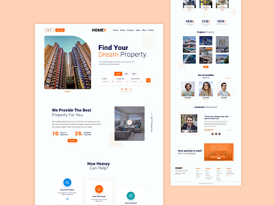 Real estate website ui template design application ui clean ui modern real estate agency real estate branding realestate ui ui design website template