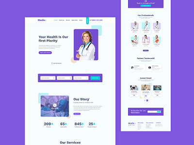 Medical webpage template design