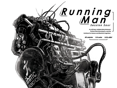 Running Man Poster branding design drawing illustration painting poster art