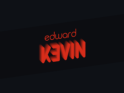 KEVIN Logo Concept concept design edward kevin logo red simplified