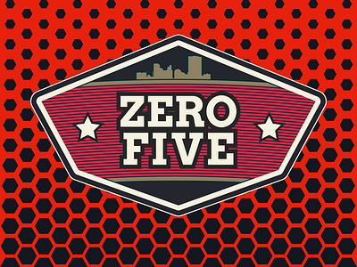 Zero Five Logo Concept halftone logo mid century retro vintage