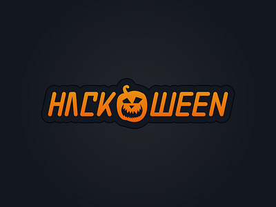 Hackoween Logo Concept concept hackoween logodesign orange simple