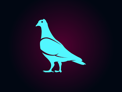 Pigeon Logo flat logodesign simplistic vector