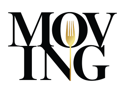 Moving Forks Logo events logo luxury moving restaurants ui vector