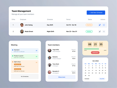 UI Components for Dashboard