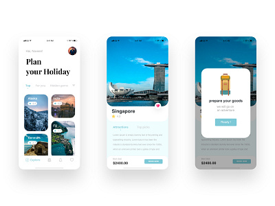 Tour App by Naveen M on Dribbble