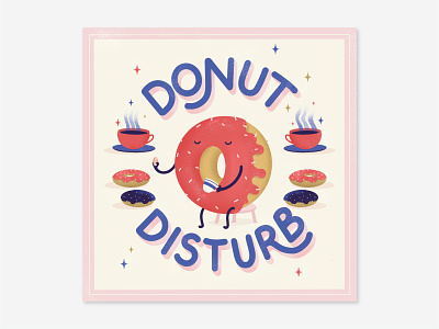 Doughnut doodle custom lettering design doughnut food foodillustration foodlettering graphicdesign hand lettering illustrated food illustration lettering procreate type typography