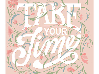 Take Your Time design illustration lettering procreate typography