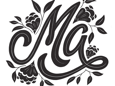 Ma design illustration lettering procreate script typography