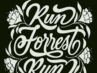 Forrest design illustration lettering procreate script typography
